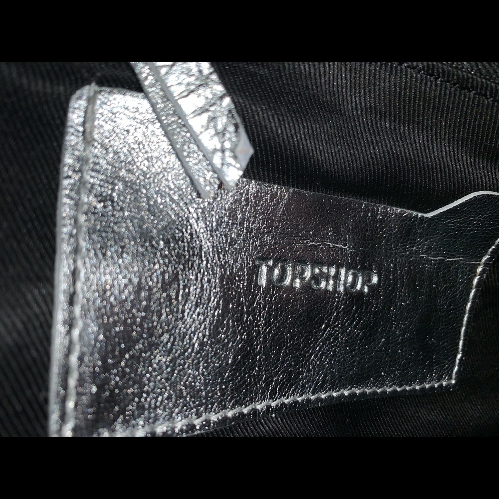 Top Shop Bright Silver Clutch - Picture 2 of 5